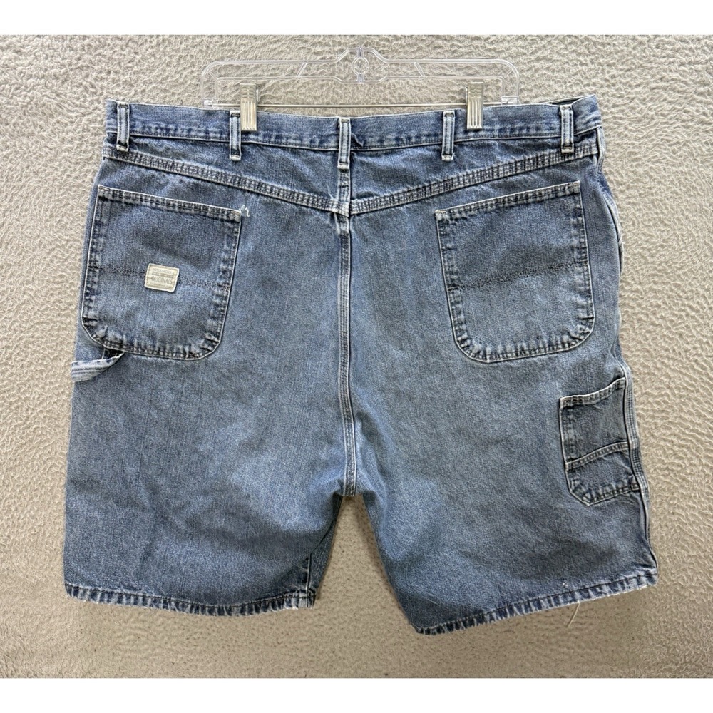 Vintage Wrangler Shorts Mens 44 Blue Denim Carpenter Jorts Workwear Thrasher Y2K